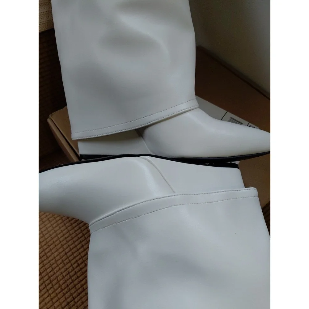 New Fold Over Skirted Knee Boots 3